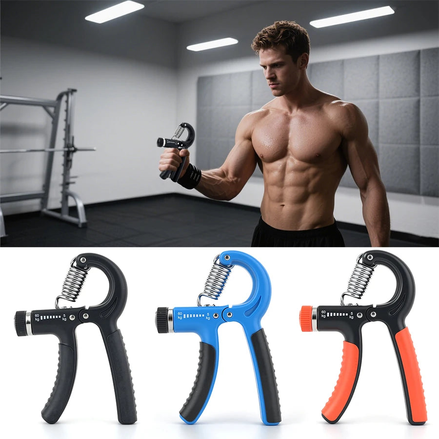 Professional Adjustable 5-60kg Steel Spring Hand Gripper Portable Forearm Workout Tool for Men Women for Gym Training Physical