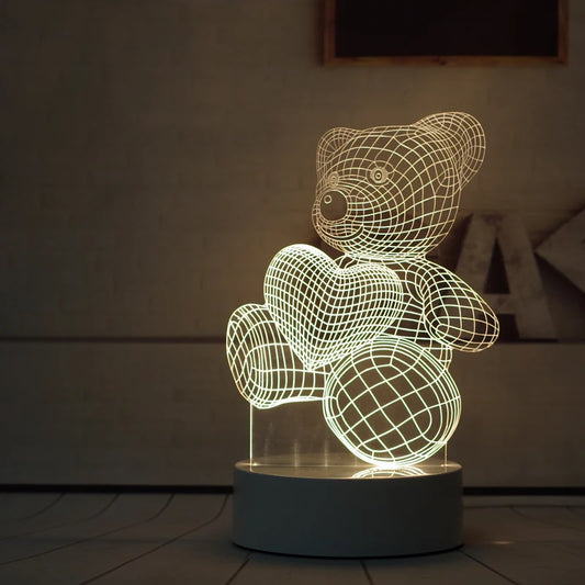 Customize Night Light Acrylic 3d Illusion Led Lamps Table Lamps Book Bed Side for Kids Decorative Lamparas Indoor Room Lighting